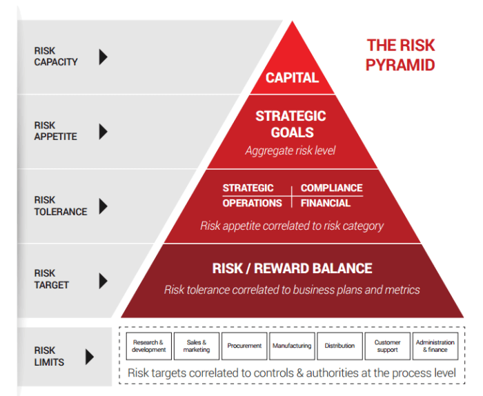 Risk appetite audit enterprise pyramid management inventory plan pecb organization financial definition support cornerstone start approach benefits key